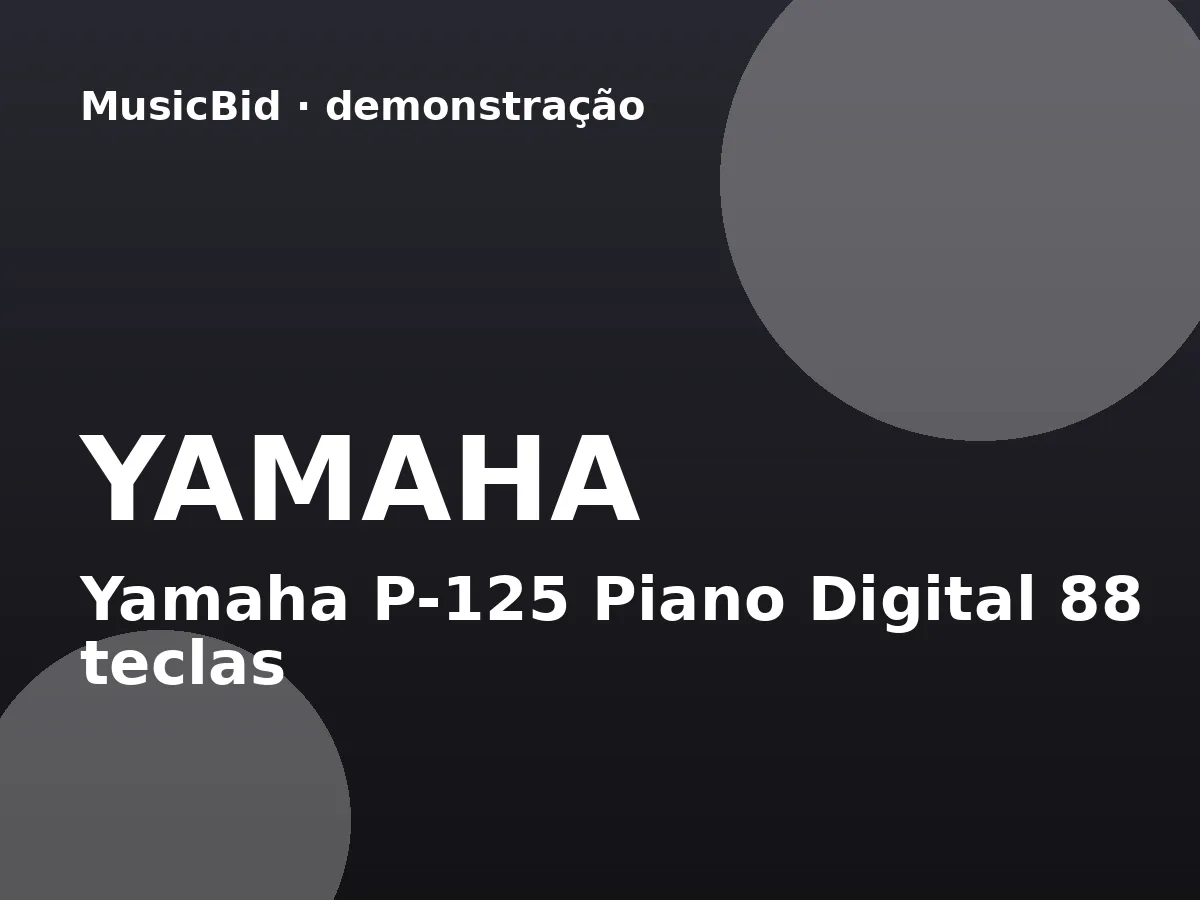 Yamaha P-125 Piano Digital 88 teclas
