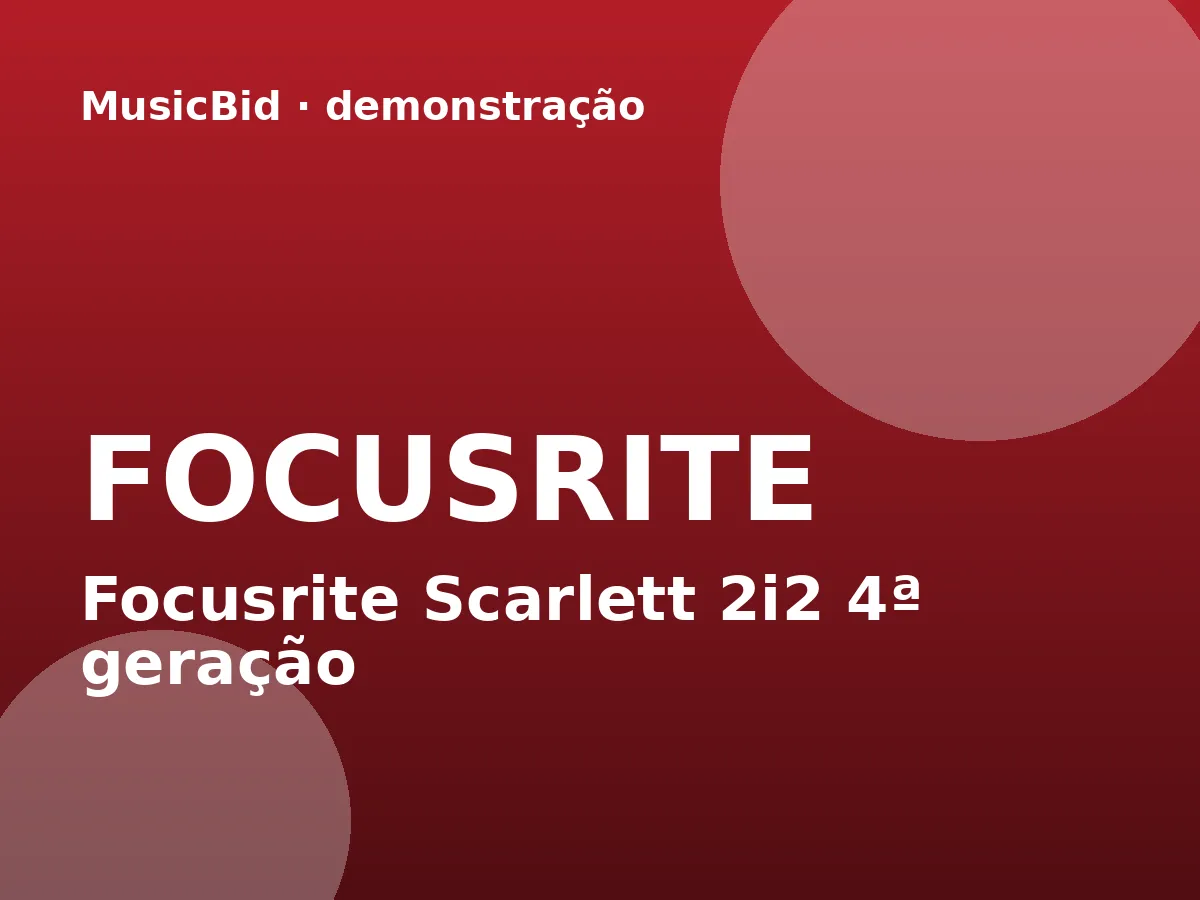 Focusrite Scarlett 2i2 4ª geração